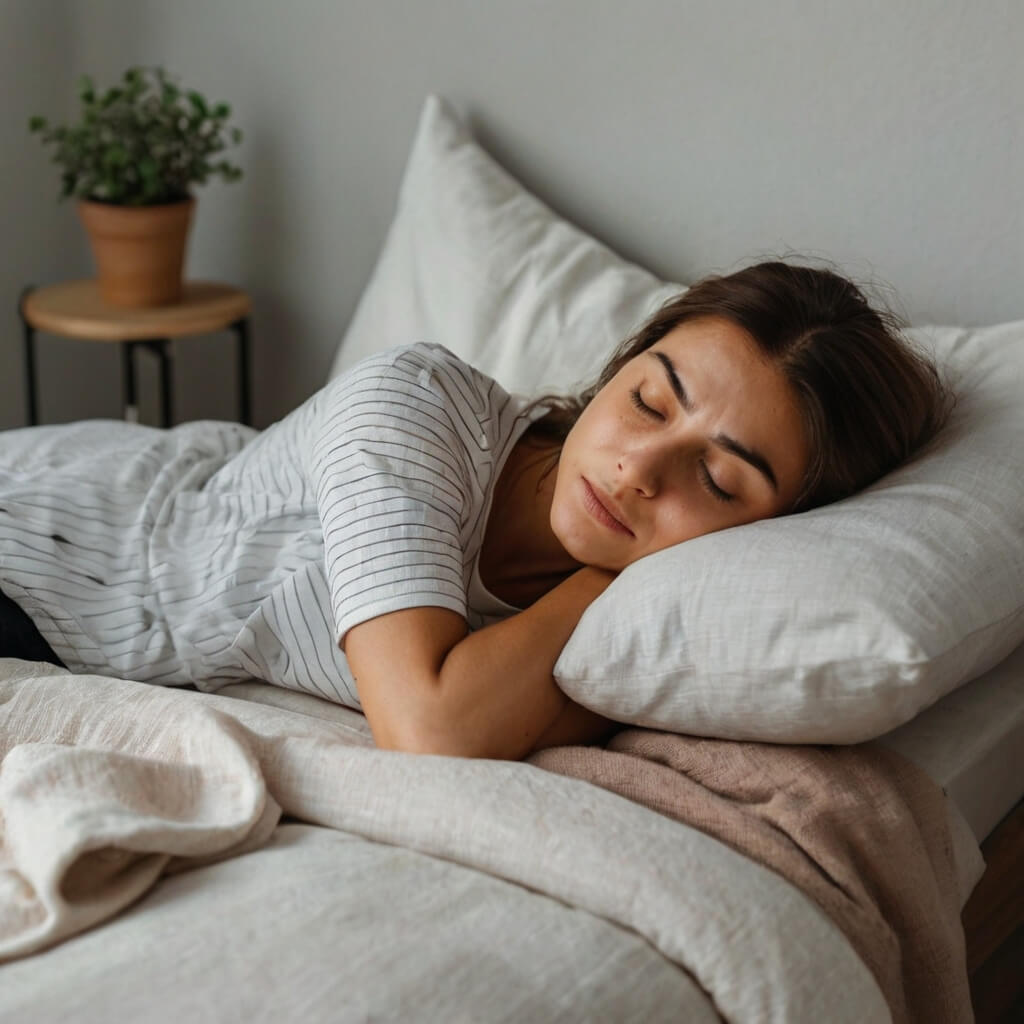 Person stretching and practicing self-care to stop feeling tired all the time.